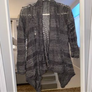 Grey knit cardigan